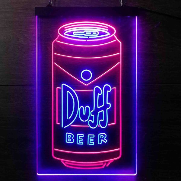 Duff Can Dual LED Neon Light Sign